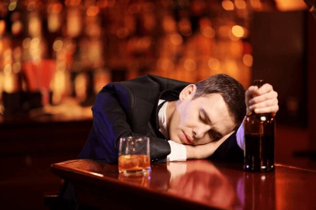 You will fall asleep with an increased dose of alcohol before sex